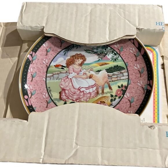 Vintage Mary Had a Little Lamb plate from Once upon a Rhyme series - Picture 2 of 12